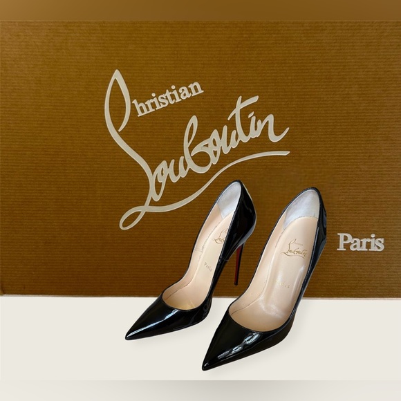 Christian Louboutin So Kate 120 Patent Black Pointed-Toe Red Sole Pump - Picture 4 of 11